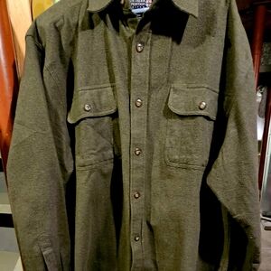 Men's Olive Green Shirt Jacket